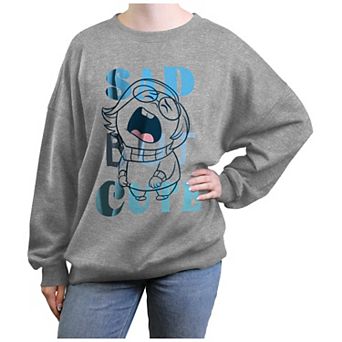 Disney / Pixar's Inside Out 2 Sad But Cute Oversized Juniors' Graphic Fleece