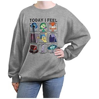 Disney / Pixar's Inside Out 2 Today I Feel Oversized Juniors' Graphic Fleece