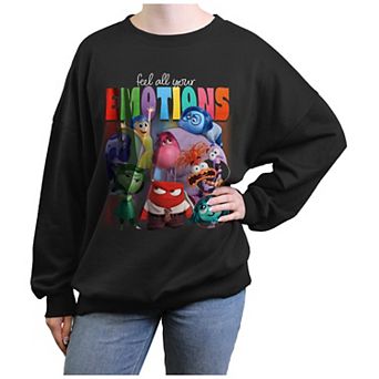 Disney / Pixar's Inside Out 2 Feel All Your Emotions Oversized Juniors' Graphic Fleece