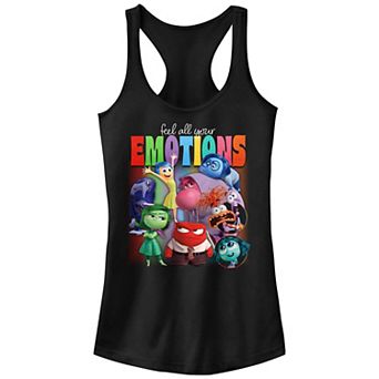 Disney / Pixar's Inside Out 2 Feel All Your Emotions Juniors' Graphic Racerback Tank Top