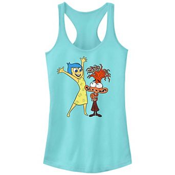 Disney / Pixar's Inside Out 2 Joy And Anxiety Juniors' Graphic Racerback Tank Top