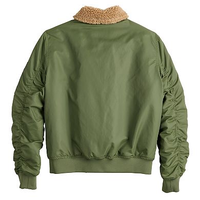 Boys 8-20 Mark Edwards Bomber Jacket With Teddy Fleece Collar