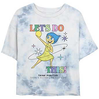Disney / Pixar's Inside Out 2 Let's Do This Think Positive Juniors' Cropped Graphic Tee
