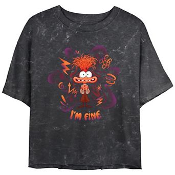 Disney / Pixar's Inside Out 2 I'm Fine Juniors' Cropped Graphic Tee