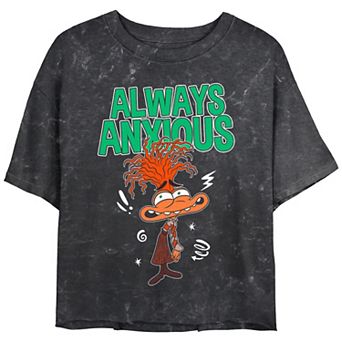 Disney / Pixar's Inside Out 2 Always Anxious Juniors' Cropped Graphic Tee