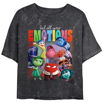 Disney / Pixar's Inside Out 2 Feel All Your Emotions Juniors' Cropped Graphic Tee