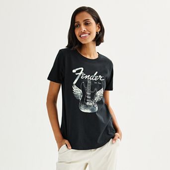 Women's Fender Guitar Wings Graphic Tee