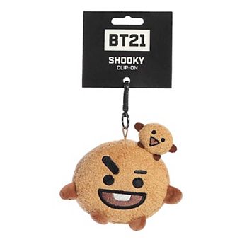 Aurora Mini Brown BT21 4" SHOOKY Clip-On Lovable Stuffed Doll