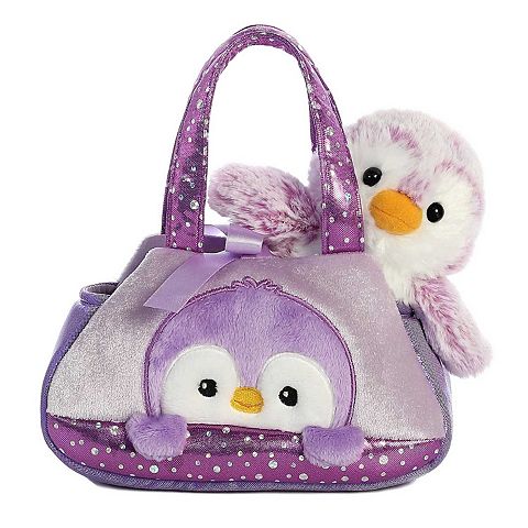 Детские мягкие игрушки Aurora Small Pink Fancy Pals 7" Pompom Penguin Fashionable Stuffed Animal