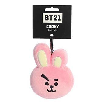 Aurora Mini Pink BT21 4.5" COOKY Clip-On Lovable Stuffed Doll