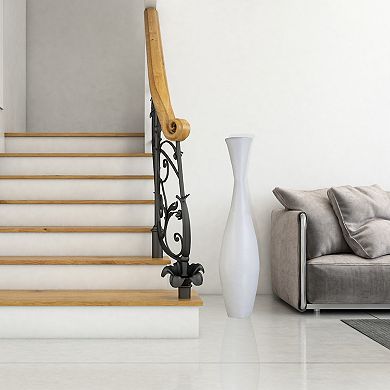 Decorative Contemporary Bamboo Floor Flower Vase for Living Room, Entryway or Dining