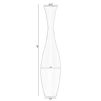 Decorative Contemporary Bamboo Floor Flower Vase for Living Room, Entryway or Dining