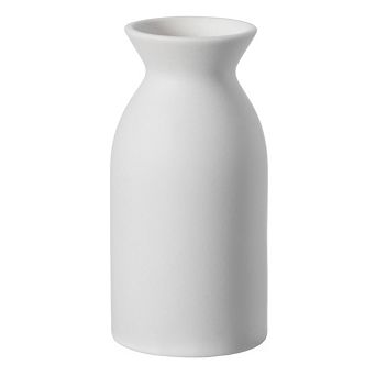 Uniquewise 6-inch Small White Ceramic Table Flower Vase