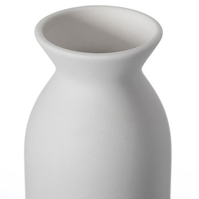 Uniquewise 6-inch Small White Ceramic Table Flower Vase