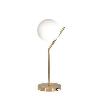 Ozarke Touch Glow Lamp with LED Light and Gold Iron Base