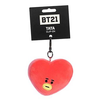 Aurora Mini Red BT21 4" TATA Clip-On Lovable Stuffed Doll