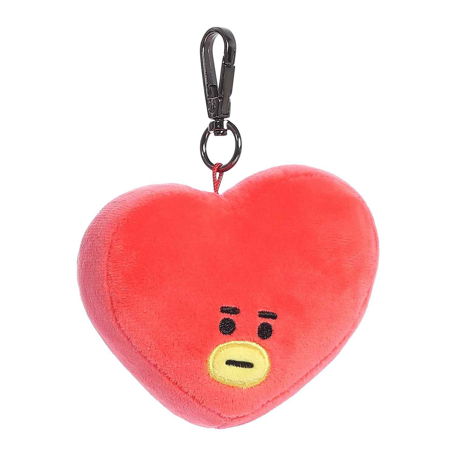 Aurora World BT21 TATA Schlüsselclip – Blau & Rot, Plüsch, Offizieller Merchandise