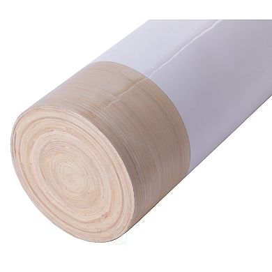 Cylinder Shaped Tall Spun Bamboo Floor Vase, embellished with a Glossy Lacquer