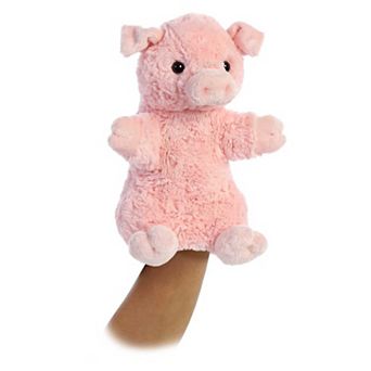 Aurora Medium Pink Hand Puppet 11" Pinky The Pig Interactive Stuffed Animal
