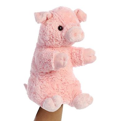 Aurora Medium Pink Hand Puppet 11" Pinky The Pig Interactive Stuffed Animal