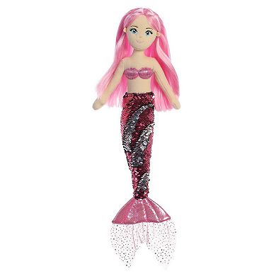 Aurora Large Pink Sea Sparkles Sequin Sparkles 18" Ava Enchanting Stuffed Doll