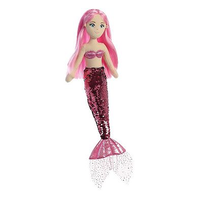 Aurora Large Pink Sea Sparkles Sequin Sparkles 18" Ava Enchanting Stuffed Doll