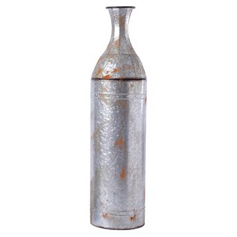 Rustic Farmhouse Style Galvanized Metal Floor Vase Decoration