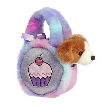 Aurora Small Brown Fancy Pals 6" Cupcake Pop Purple Fashionable Stuffed Animal