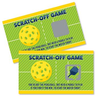 Big Dot Of Happiness Let’s Rally Pickleball Birthday Game Scratch Off Cards 22 ct