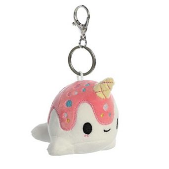 Aurora Mini Purple Tasty Peach 4" Blue Moon Nomwhal Clip-On Enchanting Stuffed Animal
