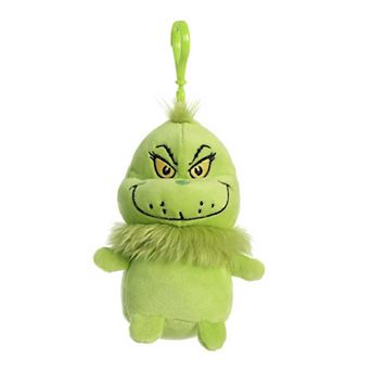 Aurora Mini Green Dr. Seuss 4.5" Squishy Grinch Clip-On Whimsical Stuffed Animal