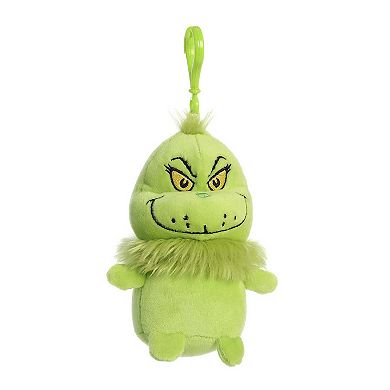 Aurora Mini Dr. Seuss 4.5" Squishy Grinch Keychain Whimsical Stuffed Animal