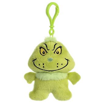 Aurora Mini Green Dr. Seuss 4" Grinch Clip-On Whimsical Stuffed Animal