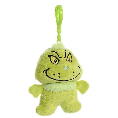 Aurora Mini Green Dr. Seuss 4" Grinch Clip-On Whimsical Stuffed Animal