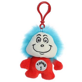 Aurora Mini Red Dr. Seuss 4" Thing One Clip-On Whimsical Stuffed Animal