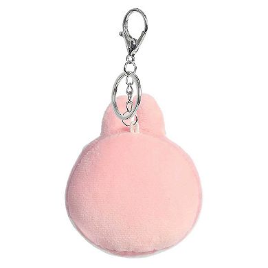 Aurora Mini Pink Molang 3" Macaron Molang Keychain Playful Stuffed Animal