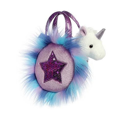 Aurora Small Blue Fancy Pals 5.5" Sparkle Heart Purple Unicorn ...