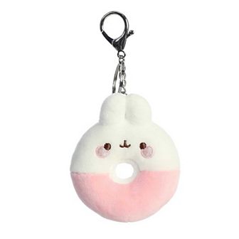 Aurora Mini Pink Molang 3" Donut Molang Clip-On Playful Stuffed Animal