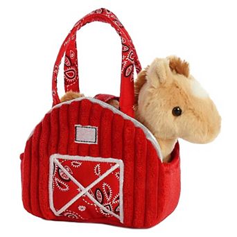 Aurora Small Red Fancy Pals 7" Red Barn Horse Fashionable Stuffed Animal