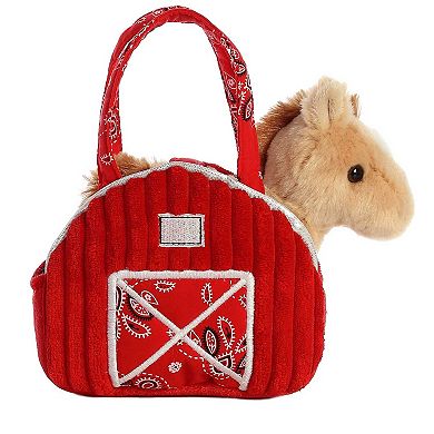 Aurora Small Red Fancy Pals 7" Red Barn Horse Fashionable Stuffed Animal