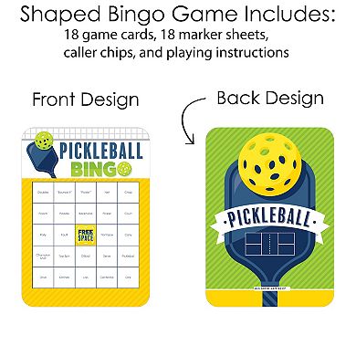 Big Dot Of Happiness Let’s Rally Pickleball Birthday Or Retirement Party Bingo Game 18 Ct