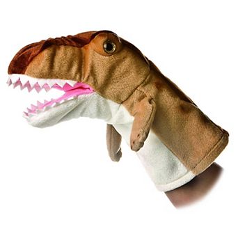 Aurora Medium Brown Hand Puppet 10" T-rex Interactive Stuffed Animal