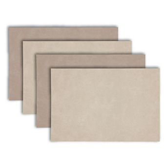 Dainty Home Florence Vegan Leather Reversible Rectangular Placemat Set Of 4