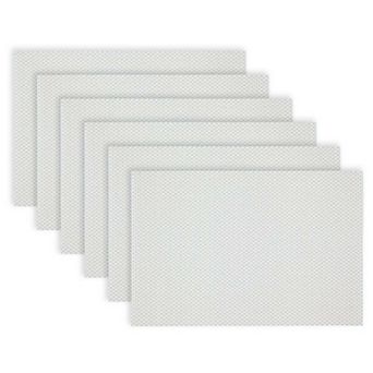 Dainty Home Sparkles Woven Vinyl Reversible Rectangular Placemat Set Of 6