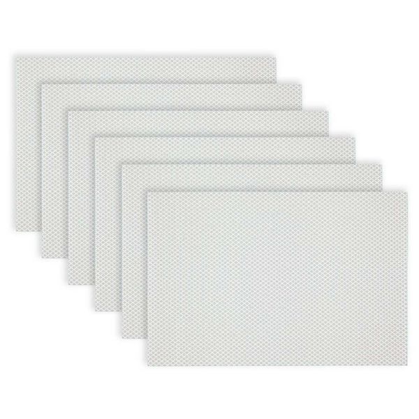 Dainty Home Sparkles Woven Vinyl Reversible Rectangular Placemat Set Of 6
