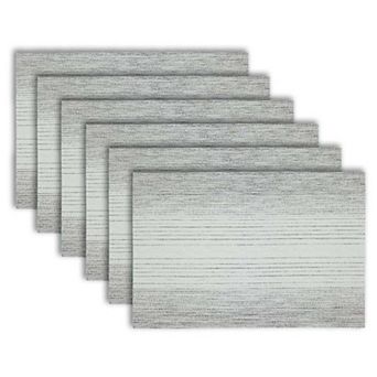 Dainty Home Ombre Woven Vinyl Reversible Rectangular Placemat Set Of 6