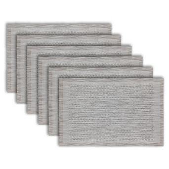 Dainty Home Geneva Woven Vinyl Reversible Rectangular Placemat Set Of 6