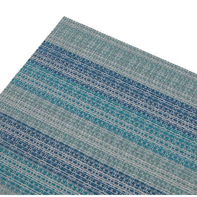 Dainty Home Yorkshire Woven Vinyl Reversible Rectangular Placemat Set Of 6