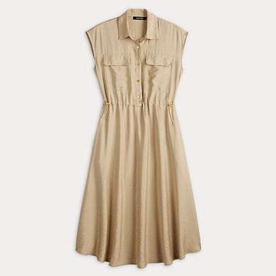 Women's Ellen Tracy Sleeveless Button Front Shirt Dress