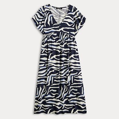 Women's Ellen Tracy V-Neck Flutter Sleeve Maxi Dress